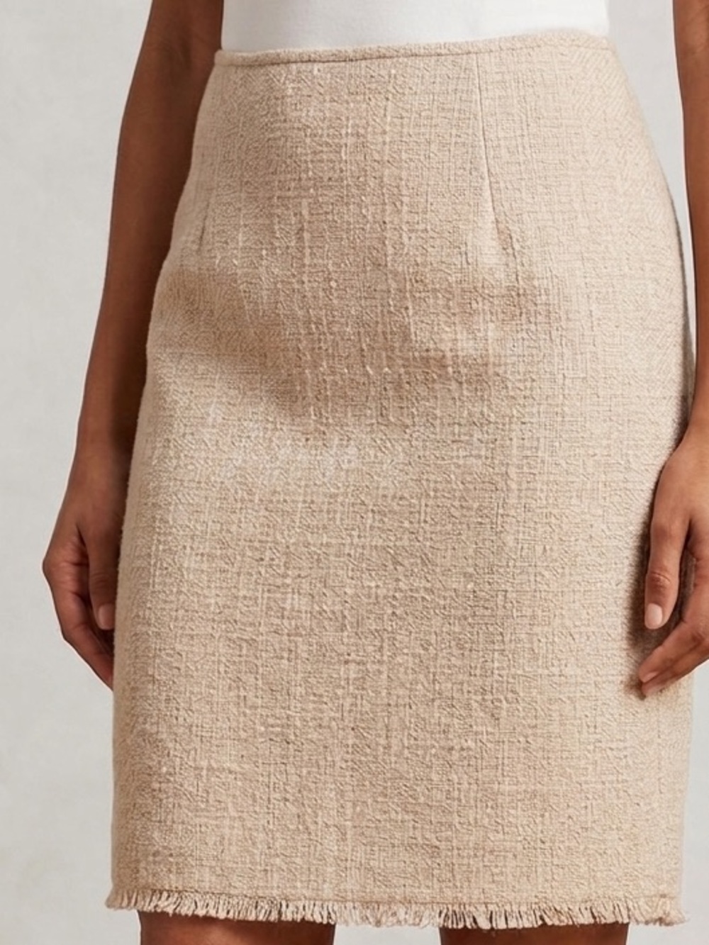 Calvin Klein Fringed Pencil Skirt